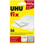 UHU Самозалепващи се квадратчета, двустранни, 56 броя, UHU "Fix", бели (40211)
