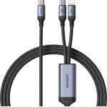 JOYROOM кабел за данни 2в1 Type-C - Type-C/светкавица, 150 см, ЧЕРЕН SA21-1T2 (SA21-1T2)