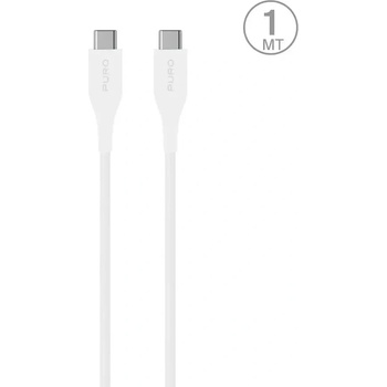 Puro elektrik Puro Plain USB-C - USB-C захранващ кабел 2 м - бял (CUSBCUSBC2MTWHI)