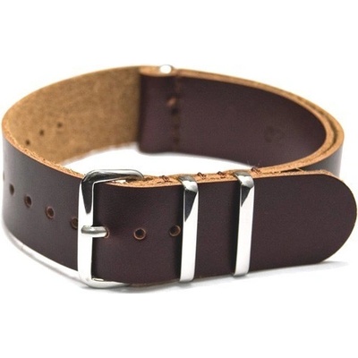NATO Strap Kůže hnědá NTSLDBK-18 – Zboží Mobilmania