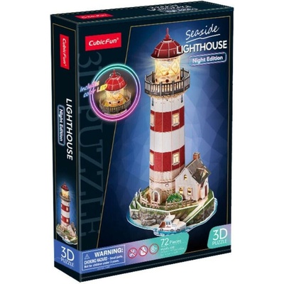 CubicFun 3D Puzzle Noční edice Maják 72 ks