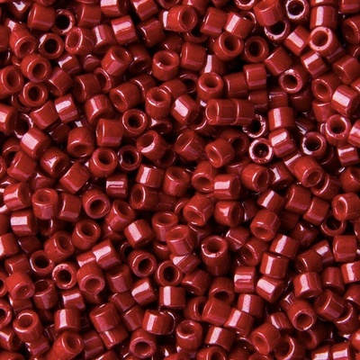 Miyuki Rokajlové korálky - Miyuki Delica 11/0 (DB-654) Dyed Opaque Cranberry - 15 g