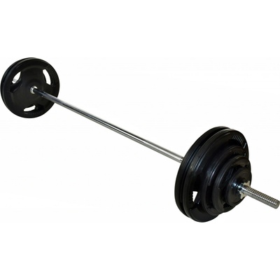 FitnessLine Nakládací činka s pogumovanými kotouči 1 x 67 kg