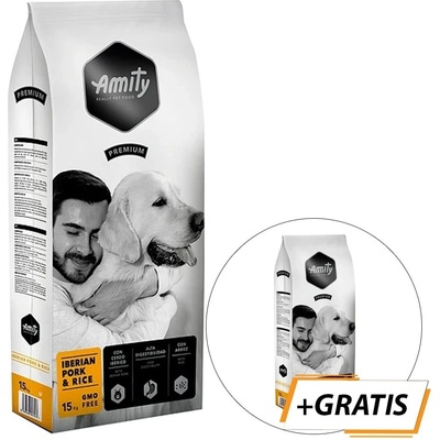 Amity premium dog Iberian pork & rice 15 kg