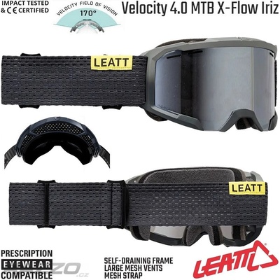 LEATT Velocity 4.0 MTB X-Flow IRIZ Goggle