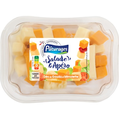 Pâturages Gouda & mimolette sýrové kostky 150 g