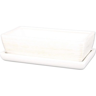 Truhlík s podmiskou KAKTUS WHITE matný 28 cm