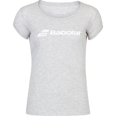 Babolat Women's Short-Sleeve Performance Gym Top - High Rise Hthr