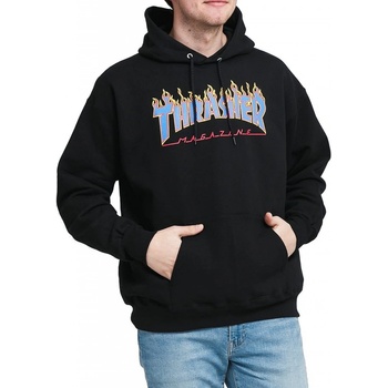 Thrasher FLAME Logo hoodie black/blue