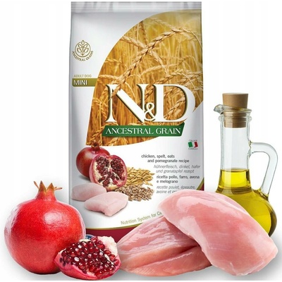 N&D Ancestral Grain Dog Adult Mini Chicken & Pomegranate 7 kg