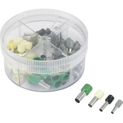 TRU COMPONENTS 739705 sada dutiniek 4 mm², 6 mm², 10 mm², 16 mm² čiastočne izolované sivá, čierna, slonová kosť, zelená