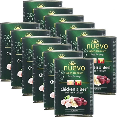 Nuevo Dog Junior Chicken & Beef 12 x 400 g