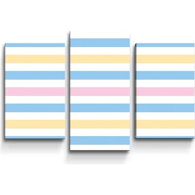 Sablio Obraz - 3-dílný Farebné pruhy - 75x50 cm