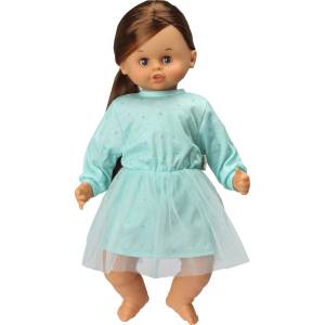 Skrallan Говореща кукла Skrallan - Със синя рокля, 45 cm (16112400) - baby