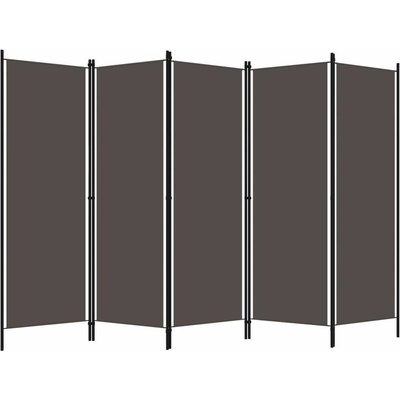 Shumee 5dílný paraván antracitový 250 x 180 cm – Zboží Dáma