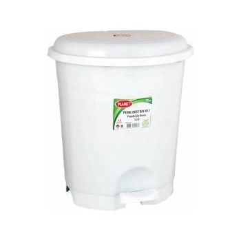 Planet Line Кош за отпадъци Planet , С педал, Пластмасов, 22 л, Бял, 5060140025