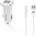 DeTech Зарядно устройство за кола DeTech, DE-C01C, 5V/2.4A, 12/24V, С Type-C кабел, 2 x USB, Бял (14125)