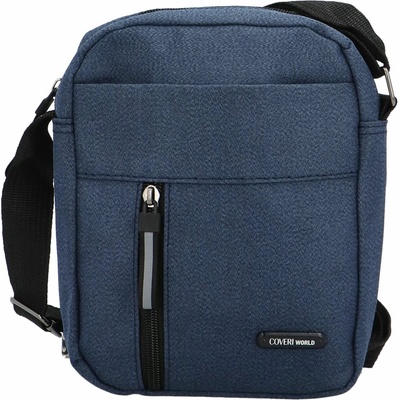 Coveri Stylová pánská textilní crossbody taška Vitold modrá
