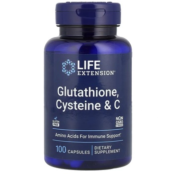 Image 1 of Life Extension Glutathione, Cysteine & C, 100 caps
