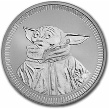 9Fine Mint Stříbrná mince Star Wars Grogu Baby Yoda BU 2023 Niue $ 2 1 oz