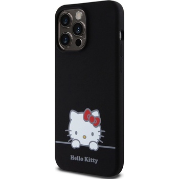 Hello Kitty Liquid Silicone Daydreaming Logo iPhone 15 Pro Max čierne
