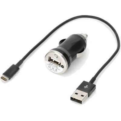Зарядно за кола и Lightning кабел iPhone 5, iPhone 5S, iPhone SE, iPhone 5C и iPod Touch 5 - USB Car Charger (черен) (578787)