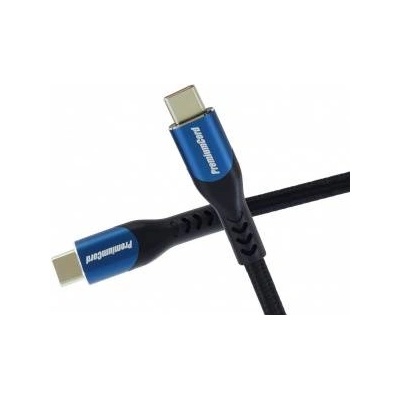 PremiumCord USB-C cable (USB 3.2 GEN 2x2, 5A, 100W, 20Gbit/s) 1m, cotton braid