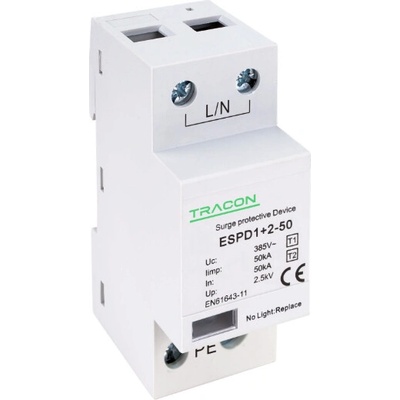 Tracon Zvodič prepätia AC typ T1+T2 50kA 1P ESPD1+2-50-1P