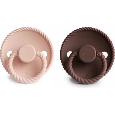 Frigg dudlík Rope 2 pack silikon Blush/Cocoa