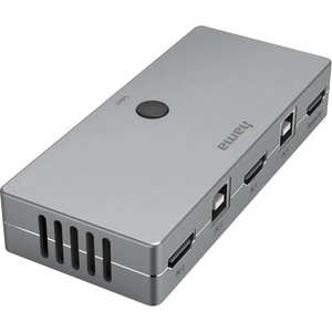 Hama KVM превключвател Hama Connect2Switch, 4-портов, USB, HDMI, Вкл. кабели (HAMA-200135) - stokatastoki