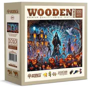 Wooden City - Puzzle Grim Reaper's Halloween wooden - 1 000 piese