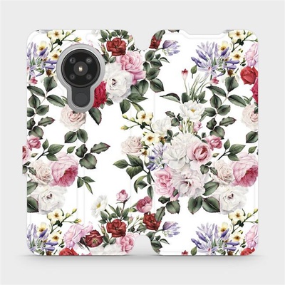 Mobiwear - Nokia 5.3 - MD01S Růže na bílé – Zboží Mobilmania