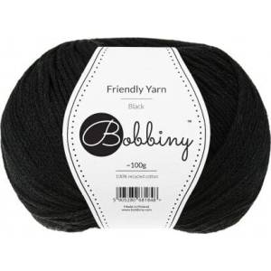 Bobbiny Friendly Yarn Black Плетива прежда (FY-012)