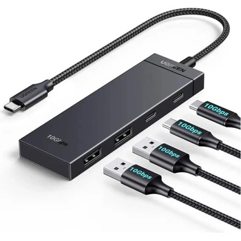 UGREEN ХЪБ 2xUSB3.0A, 2xUSB-C 3.2, INPUT USB-C CМ806 UGREEN