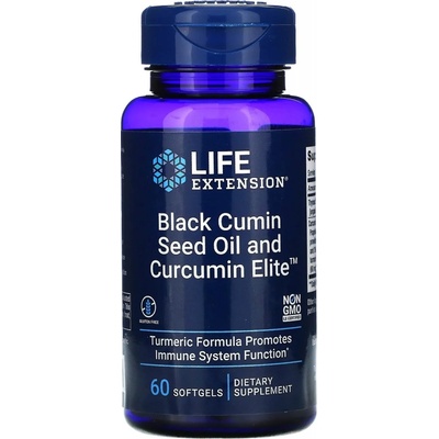 Life Extension Black Cumin Seed Oil and Curcumin Elite 60 softgelových kapsúl