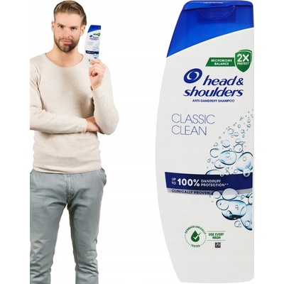 Head & Shoulders Classic Clean šampón proti lupinám na normálne vlasy čistý a šetrný k pokožke 400 ml