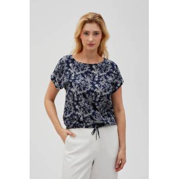 Moodo Тъмносиня дамска блуза с връзване Moodo | Sin | ЖЕНИ | S