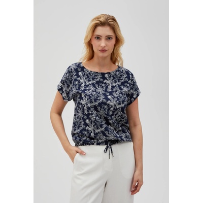Moodo Тъмносиня дамска блуза с връзване Moodo | Sin | ЖЕНИ | S