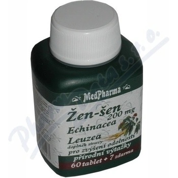 MedPharma Žen-šen 200 mg + Echinacea + leuzea 67 tablet