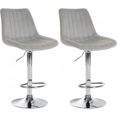Design-Shop Toni samet Šedá / chrom 2 ks