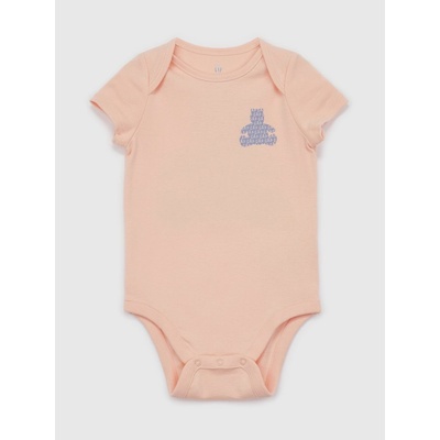 GAP Baby body s medvídkem Růžová