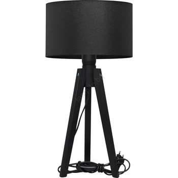 Image 1 of Helam Настолна лампа ALBA 1xE27/15W/230V черна/дъб (HE1432)