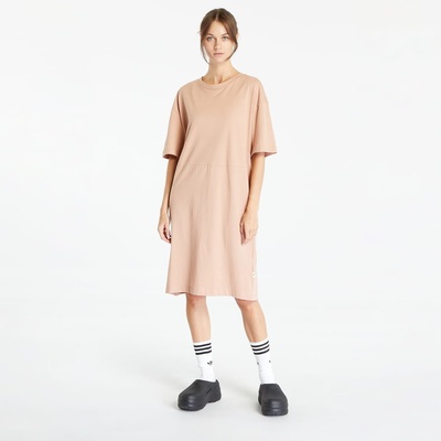 Urban Classics Ladies Organic Oversized Slit Tee Dress Amber