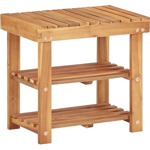 vidaXL Стелаж за обувки, 50x32x45 см, акациево дърво масив (45929)