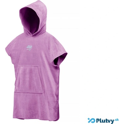 Aqua-Speed plavecké poncho rýchloschnúci uterák s kapucňou fialová