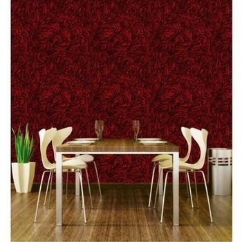DIMEX ART s. r. o Луксозна флизелинова тапета червен флорален абстракт