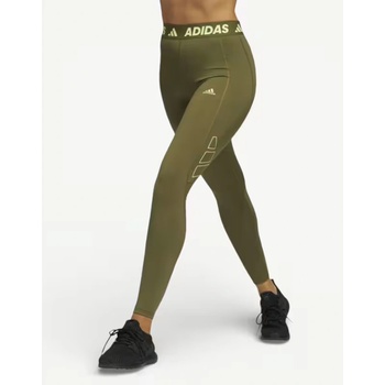 Adidas Techfit Logo Graphic Long Leggings Green
