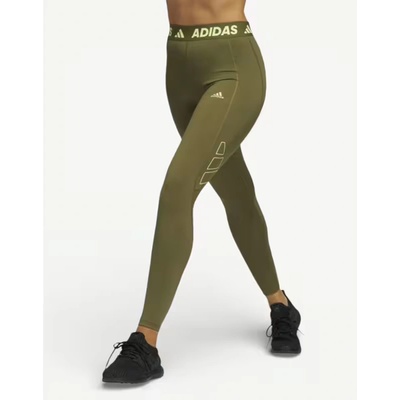 Adidas Techfit Logo Graphic Long Leggings Green