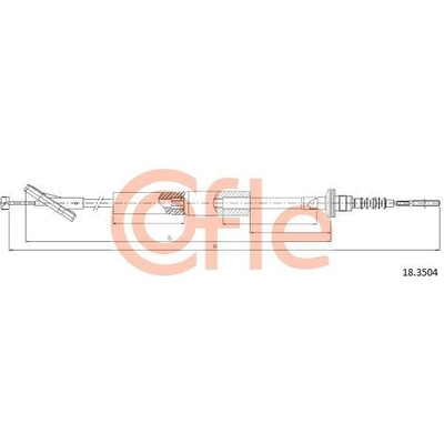 Tažné lanko, ovládání spojky COFLE 18.3504