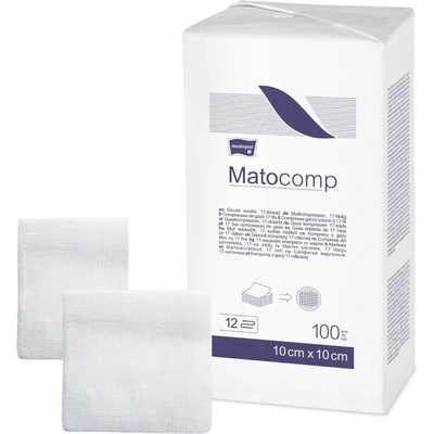 Matopat Matopat Matocomp Gázové kompresy na kozmetické účely 100 kusov 10 x 10 cm 17 12